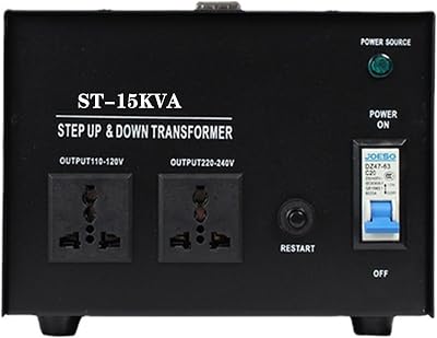 15KVA Voltage Converter Transformer,Heavy Duty Step Up Step Down Power Converter with Overload Protection Voltage Transformer Converter for 220V To110V110 to 220V