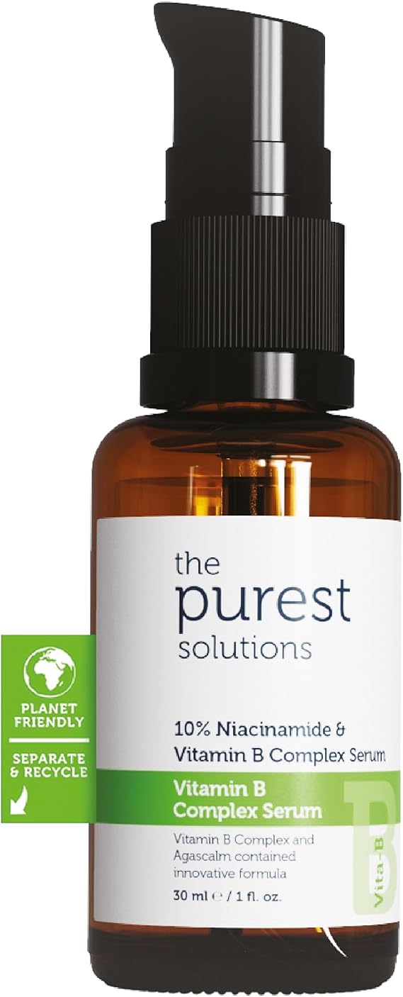 The Purest Solutions, Barrier Strengthening and Soothing Vitamin B Skin Care Serum 30 ml (10% Niacinamide + Provitamin B5)