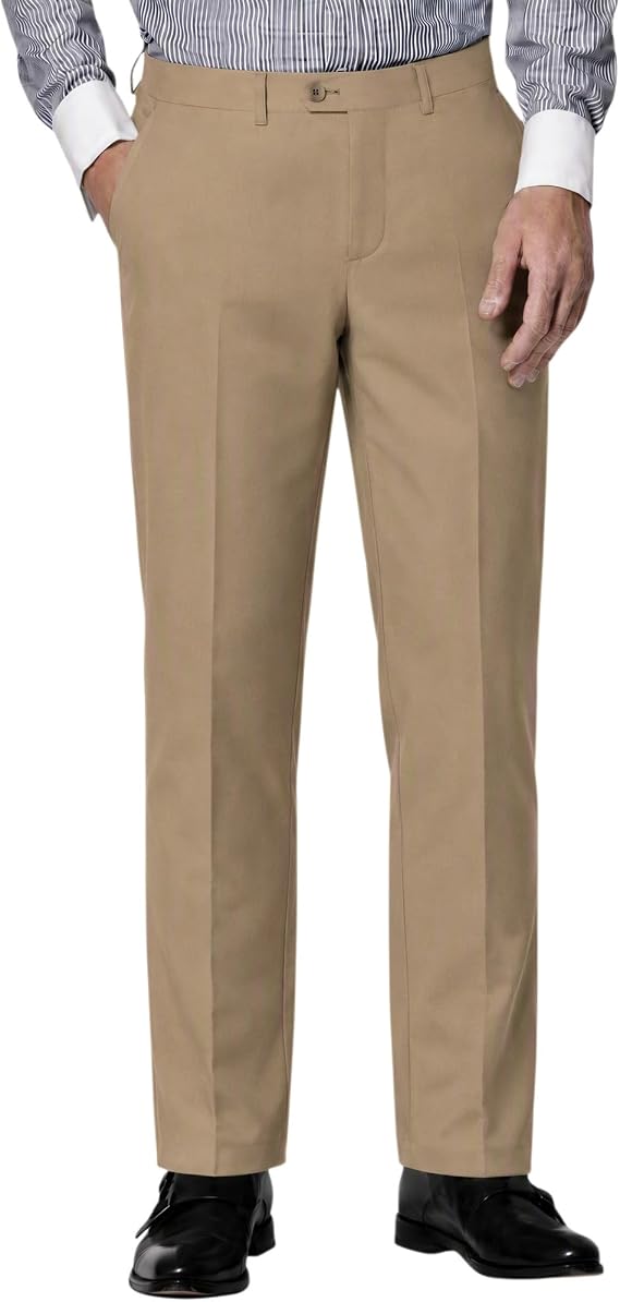 YUCENFU Men's Dress Pants Expandable Waist Stretch Slacks