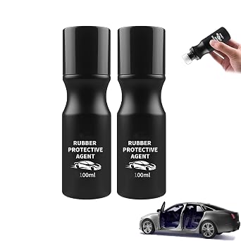 Car Rubber Seal Protectant,Rubber Seal Conditioner,100mlRubber Protective Agent,Windowtrack Lubricant,Silicone Spray for Windows,Door,Trunk,Crystal Coating Plastic Restorer,for All Vehicle 2