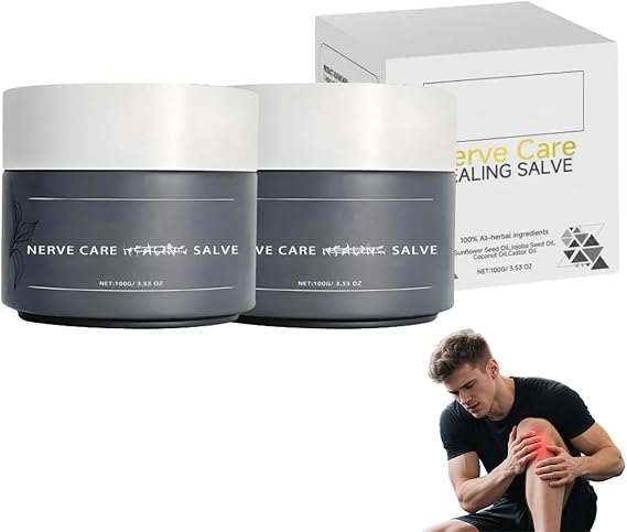2 Pcs Nerve Care Relief Cream, Supports Healthy Nerves, Muscle Relaxation, for Back, Neck, Hands, Knees
