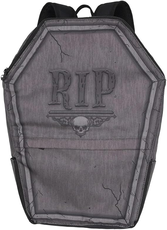kreepsville 666 Tombstone Coffin RIP Gothic Zippered Backpack
