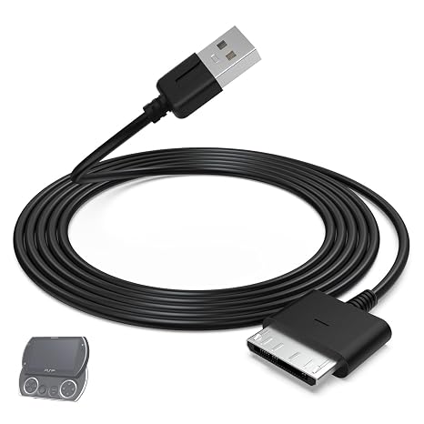 Zosvoses PSP Go Charger Cable Compatible with Sony PSP Go Series Handheld Gaming Console, Data Sync Transfer and Power Charger Cable, 3.28ft