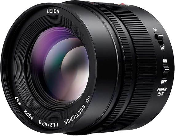 Panasonic H-NS043E LEICA DG NOCTICRON 42,5 mm/F1.2 ASPH.. Objektif, çift görüntü sabitleyici, Dual I.S, siyah