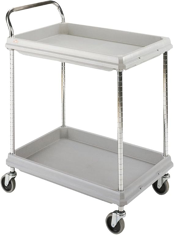 Metro Deep-Ledge Utility Carts - 32"Wx21-1/2"D Shelf - Light Gray - Light Gray