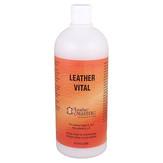 LEATHER MASTER LEATHER VITAL REVITALIZATION 1 Liter - Leather Vital Revitalization For Use on Leather Furniture, Car Interior, Apparel, Boots, Shoes, Bags, and more
