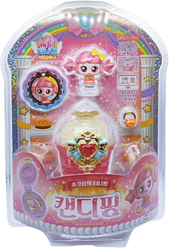 Dessert Catch Teenieping Season 4 Mini Figure Toy Candyping Korean Animation, Pink
