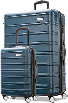 Samsonite Omni 2 Hardside 2 Piece Set - Includes Global Carry-On & Large Checked Suitcases - 360 Dual Spinner Wheels - Integrated TSA Lock & Expansion - Nova Teal