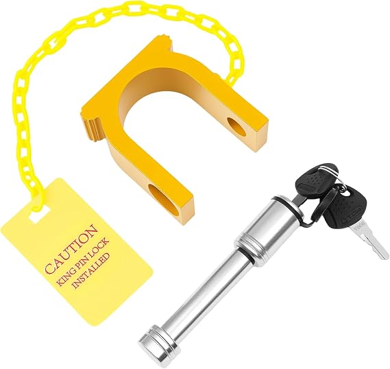 5th Wheel King Pin Lock Wheel Trailer Lock for 2 Inch King Pin