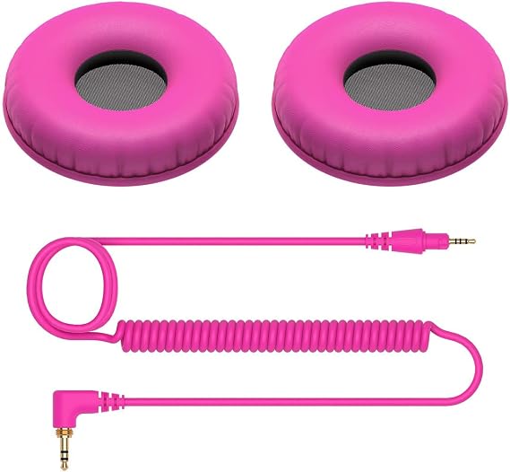 Pioneer DJ HDJ-CUE1 Curl Cord Ear Pads HC-CP08-V Pink