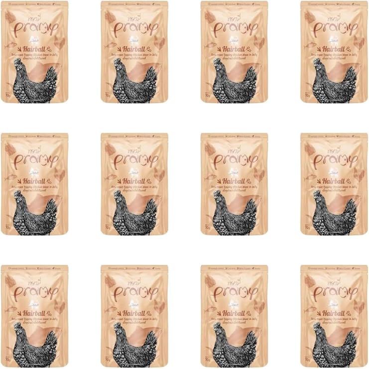 Pramy Kedi Konserve Maması, Ton Balıklı ve Tavuklu, Jöle İçinde, 70g, 12 Adet