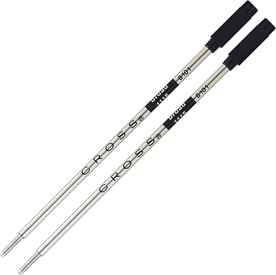 Cross Ballpoint Pen Refill, Black, Broad Point, 2-Pack Refill Set