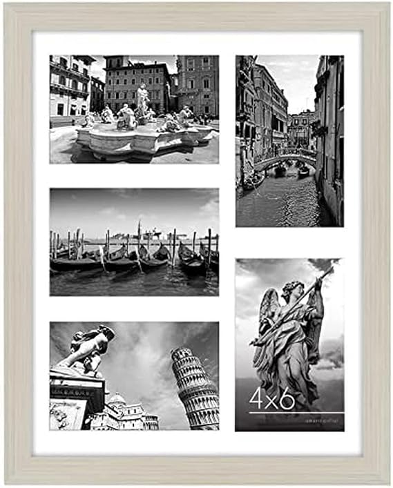 Americanflat 4x6 Collage Picture Frame - Fits 5 - Light Wood