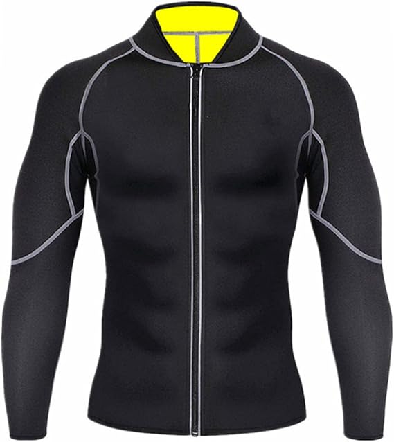Men Wet Suit Tops Long Sleeve Swimsuit Diving Clothes Watersports Wetsuit Men Wet Suit Shirt for Snorkeling Surfing Diving Swimming Kayaking Sailing Canoeing(Waist 31.5-33.5in)