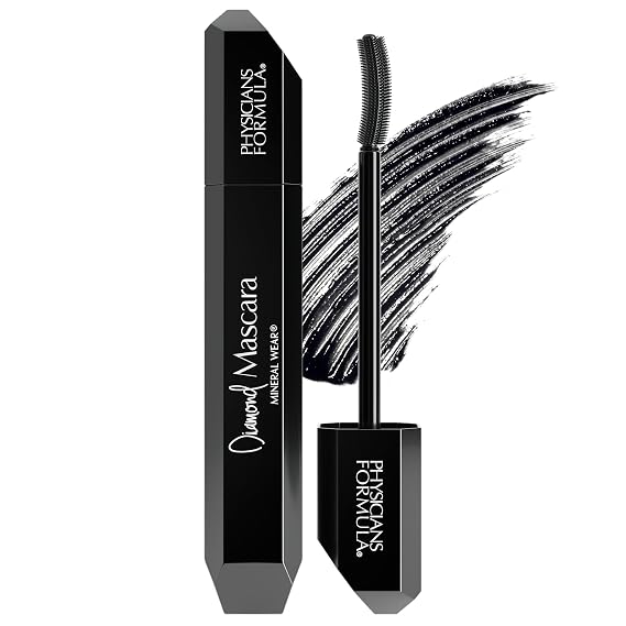 Physicians Formula Mineral Wear Diamond Mascara Black Diamond 2.12 FL Oz, Dermatologist Tested, Opthahlamologist Approved, Sensitive Eyes