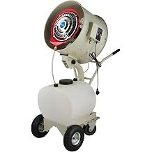 LI-GELISI High Power Misting Fan All Metal 26 inch 350W With 1000 Sq Ft Cooling & 13 Gal Tank (Blue 350W/26 inches)
