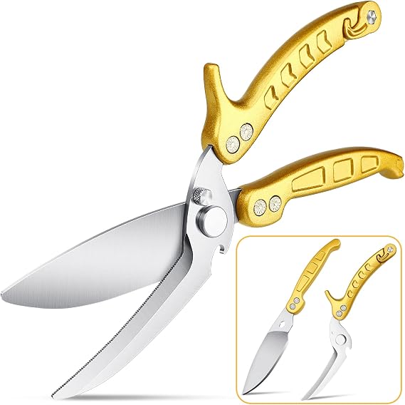 DRAGON RIOT Poultry Shears, Stainless Steel, Golden