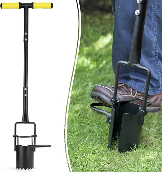 Colwelt Long Handle Bulb Planter Tool, Tulip Plant Hole Digger, Sod Plugger