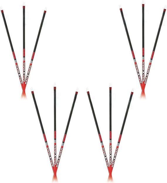Carbon Express Maxima RED Carbon Arrow Shaft with Dynamic Spine Control, 12-Pack - Available in 350 & 400 Spine