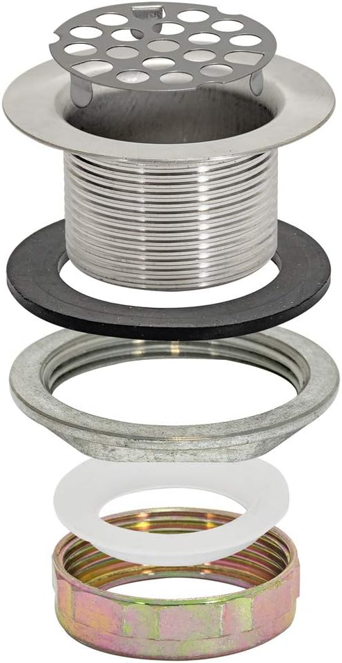 EZ-Flo 30043 Flat top Shower Drain Strainer, Stainless Steel, 1.8 x 3 x 3