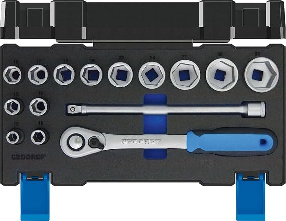 Gedore 19 dmu-20 – Set of 15 pieces Socket (1/2) [Energy Class A+]