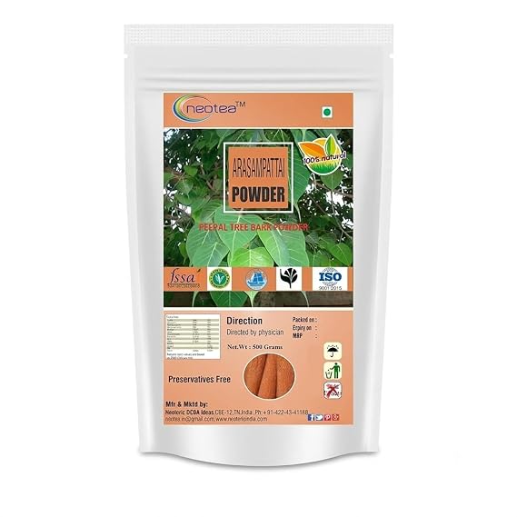 Neotea Arasampattai Powder 300g | Peepal Tree Bark Powder | Sacred Fig Bark (Ficus Religiosa) | 100% Pure & Natural Herbal Powder | No Added Preservatives