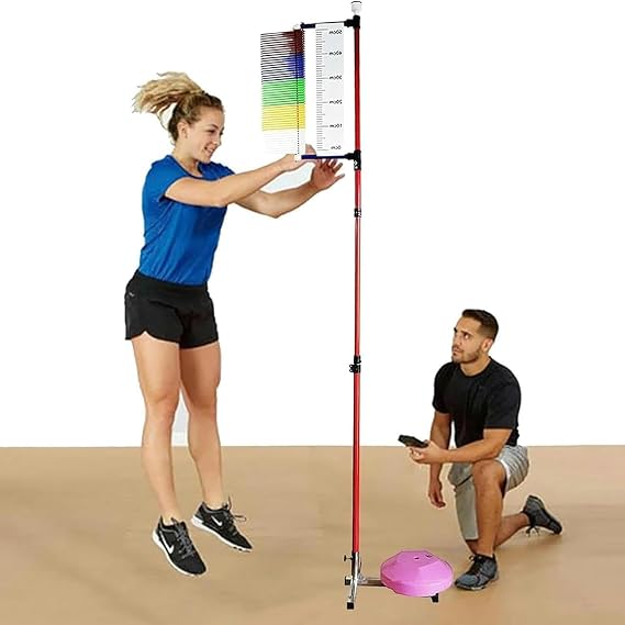 Vertical Jump Measurement Tool, Jump Measurement Test Stick Pole Tool Floor Standing High Jump Training Equipment Vertical Test Jump Measurement Tester