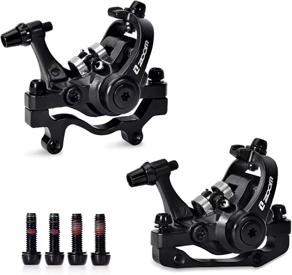 Zoom DB-680 Bilateral Caliper Disc Brake Dual Piston Mountain Bike Alloy Cable Brake Bicycle Accessories Line Pulling Brakes Bicycle Disc Brake Set