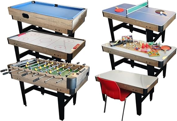 Multi Fun Holz 16 in 1 Spieltisch mit 220v Ventilator! Kicker Billard/Pool Tischtennistisch Airhockey und mehr