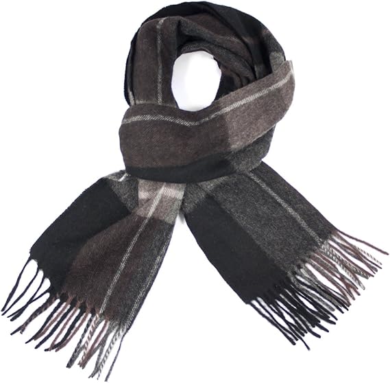 Dahlia Men's Winter Scarf - Wool Blend - Warm and Soft, Various Design and Color