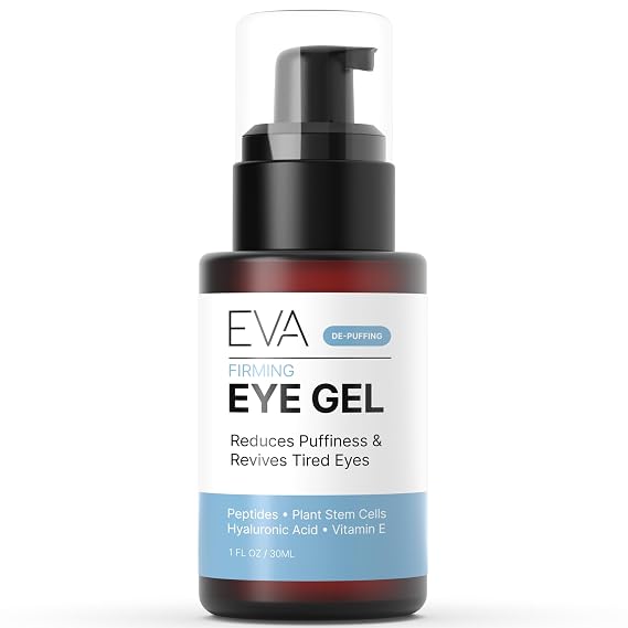 Eva Naturals Eye Gel, Peptides & Hyaluronic Acid, Dark Circles, Bags, 1 oz