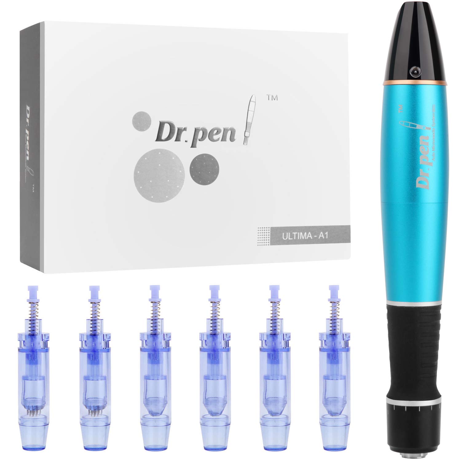 Dr. Pen Ultima A1 Professional Microneedling Pen, Wireless Electric Skin Repair Tool Kit with Nano Replacement Needles Cartridges6 PCS
