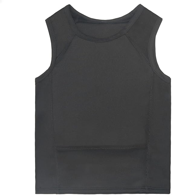 Concealable Discreet Executive Bulletproof Vest IIIA level Soft Anti-Bullet T Shirt Work Clothes, Stab-Resistant Vests, for Outdoor Combat Training