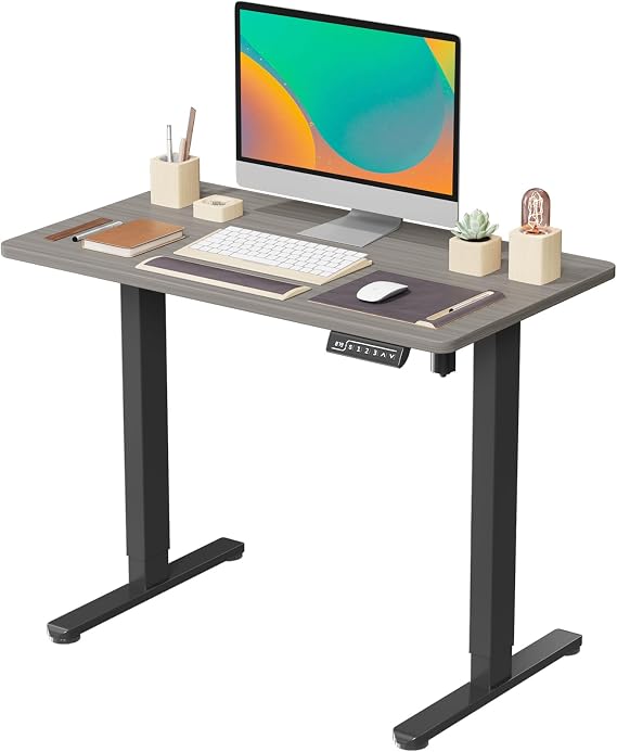 JOY worker Small Electric Standing Desk, 35" x 20" Whole Piece Height Adjustable, Modern Sit to Stand Workstation for Home Office