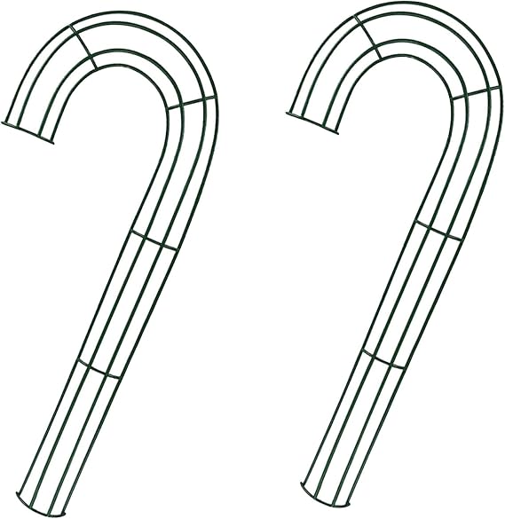 2 Pack 16 Inch Wire Wreath Frame,Candy Cane Wreath Form for Crafts