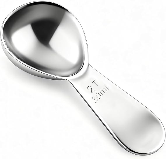 18/8 Stainless Steel 2 Tbsp Coffee Scoop - Exact Measuring Spoon (30ml)