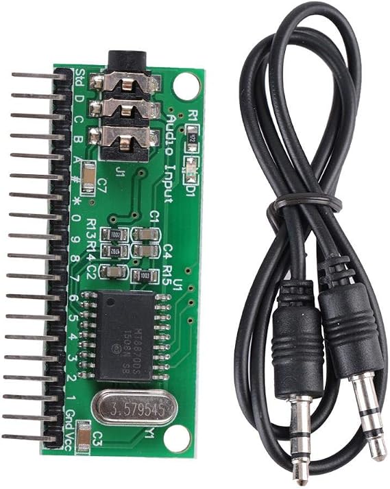 Hilitand DTMF Relay Board 16 Channels Audio Decoder Card DTMF MT8870 Audio Decoder Phone Voice Decoding Controller for Smart Home