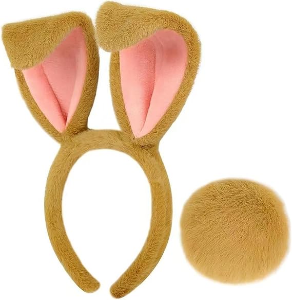 Easter bunny headband with rabbit ears rabbit tail costume for Christmas Accessories
