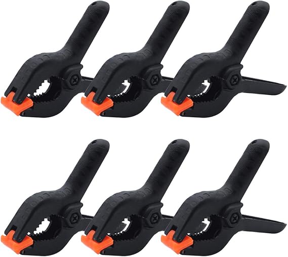 6 adet yaylı kıskaç, 10,5 cm, plastik sıkıştırma kelepçesi, tutkal mengenesi, yay kelepçesi, kendin yap aleti, hızlı germe kelepçesi, muslin ahşap işleme, fotoğraf stüdyosu, sanat, el işi için