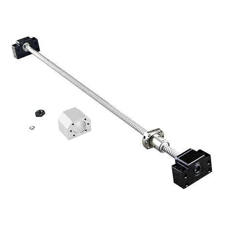 Ballscrew kit SFU1605 RM1605 1000mm Ball Screws Bearings + Set BK/BF12 Kits End Support Ballnut Housing,with end Machining,Length Approx 39.37inch / 1000mm for CNC Machine