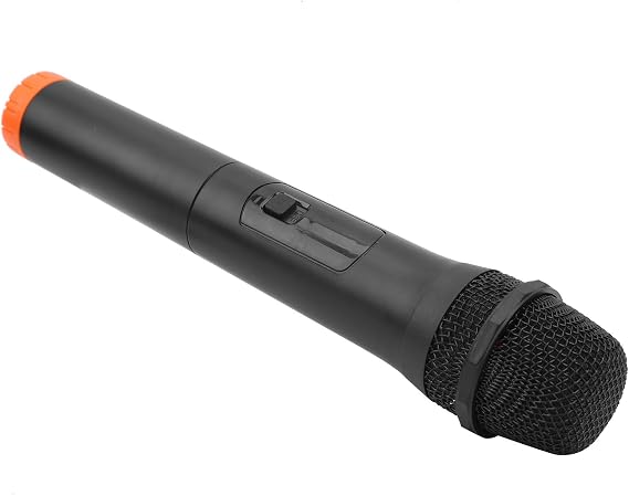 Metal Handheld Wireless Microphone for Stage Performances & Karaoke, Black