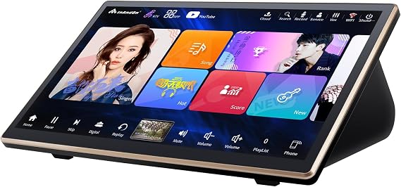 2026 InAndOn Chinese Karaoke System KV-V5 MAX, 18.5 inch Capacitive Touch Screen, 650K Cloud Song Library, YouTube Online Play,4T (Black)