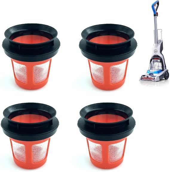Sionlan FH50700 Replacement Filter Compatible With Hoover PowerDash Pet FH50700, FH50701, FH50702, FH50710, FH50750 Vacuum Filter Strainer and Rubber Gasket Attachment (4 Pack)