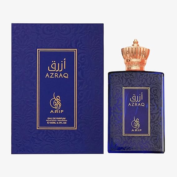 ARIF Azraq Perfumes Fruity & Fresh Eau de Parfum for Men Pear, Lavender, Lotus, Cinnamon, Black Vanilla Husk & Amber Long-Lasting Fragrance 3.4 oz