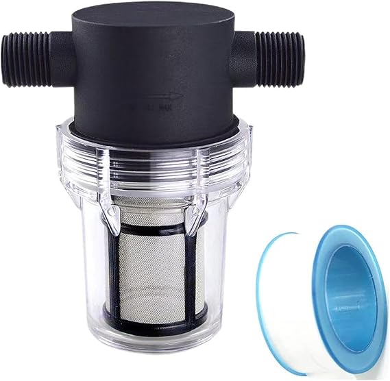 Garden Hose Inlet Filter for High Pressure Washer, Sediment Filter Attachment, 20 Mesh Screen 3/4 Inch