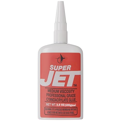 Jet Glue Super Jet - Medium Thickness Industrial Strength CA Glue - Forms Strong Bonds with Just Anything - Ideal for All Instant Bond Situations