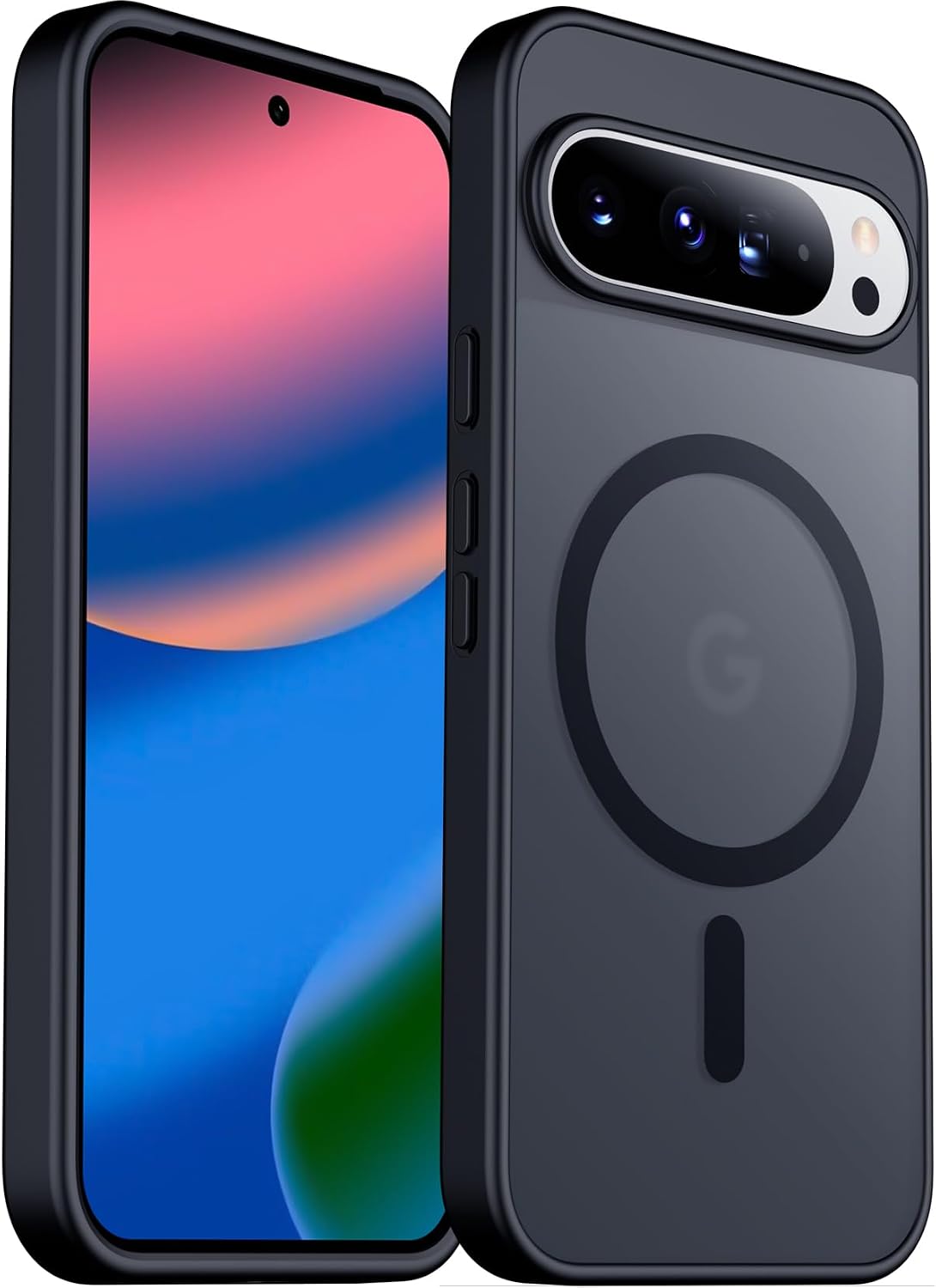 SPIDERCASE Designed for Google Pixel 10 Pro XL Case, [Compatible with Magsafe] Translucent Matte Shockproof Anti-Fingerprint Slim Phone Case for Pixel 10 Pro XL,Black