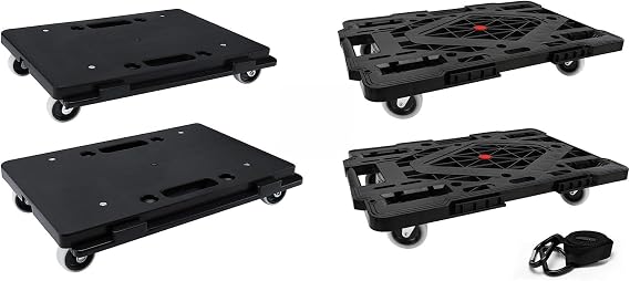 Nellyke Furniture Dolly, 2 Pack Small and Large Flat Moving Dolly, Furniture Movers with 4 Wheels