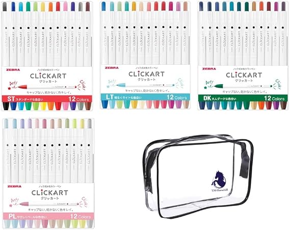 Zebra Clickart WYSS22 Water-Based Markers, 48 Colors, Case Included