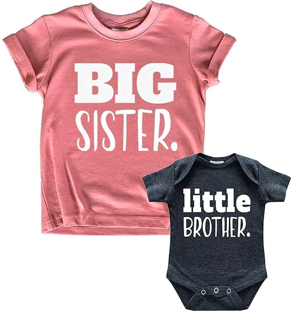 Unordinary Toddler big sister little brother outfit matching shirts sets baby newborn outfits shirt